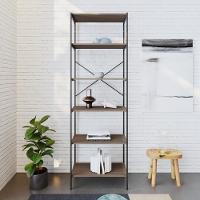 Estante C/06 Prateleiras 186x60x33cm Tub Tueh1866 Nogal - Est.preta Nogal / Est.preta - 3