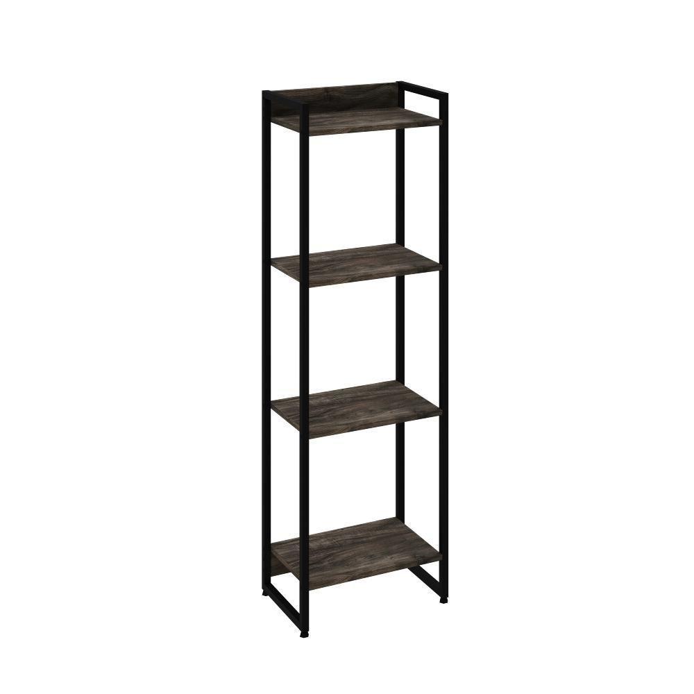Estante Dynamica 45x30x146cm C/04 Prateleiras Carvalho Dark / Est.preta Carvalho Dark / Est.preta - 1