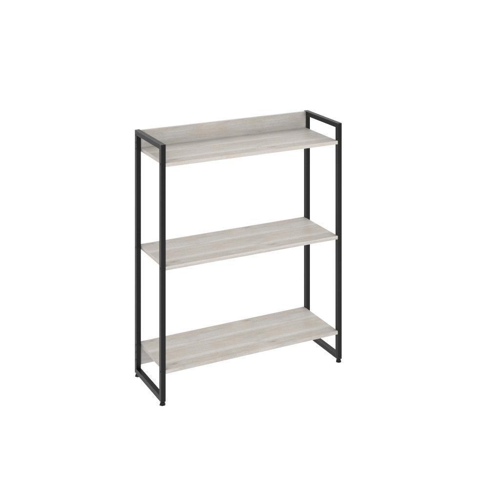 Estante Dynamica 80x30x104cm C/03 Prateleiras Snow / Est.preta Snow / Est.preta - 1