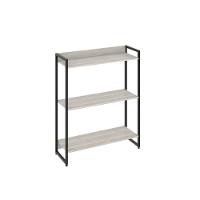 Estante Dynamica 80x30x104cm C/03 Prateleiras Snow / Est.preta Snow / Est.preta - 1