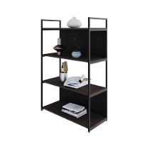 Estante C/04 Prateleiras 118x80x33cm C/fundo Yon Terracota/est.preta Terracota/est.preta