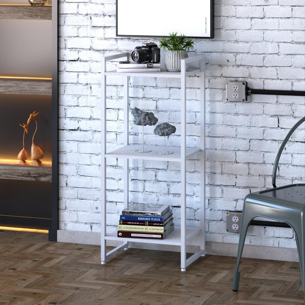 Estante Dynamica 45x30x104cm C/03 Prateleiras Branco Chess / Est.branca Branco Chess / Est.branca - 2