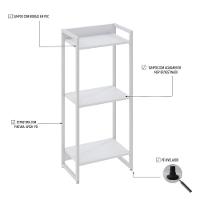 Estante Dynamica 45x30x104cm C/03 Prateleiras Branco Chess / Est.branca Branco Chess / Est.branca - 3