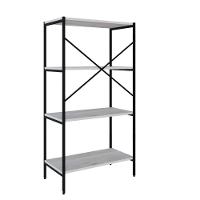 Estante C/04 Prateleiras 118x60x33cm Tub Tueh1164 Snow - Est.preta Snow / Est.preta - 6