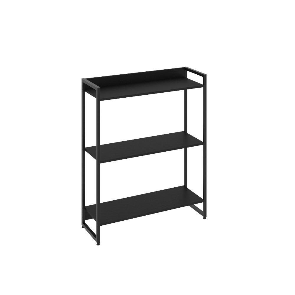 Estante Dynamica 80x30x104cm C/03 Prateleiras Preto ônix / Est.preta Preto ônix / Est.preta - 1