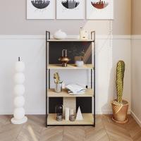 Estante C/04 Prateleiras 118x60x33cm C/fundo Yon Vermont Oak/est.preta Vermont Oak/est.preta - 2