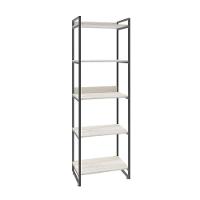 Estante Kuadra 60x40x187cm C/05 Prateleiras Snow / Est.preta Snow / Est.preta - 1