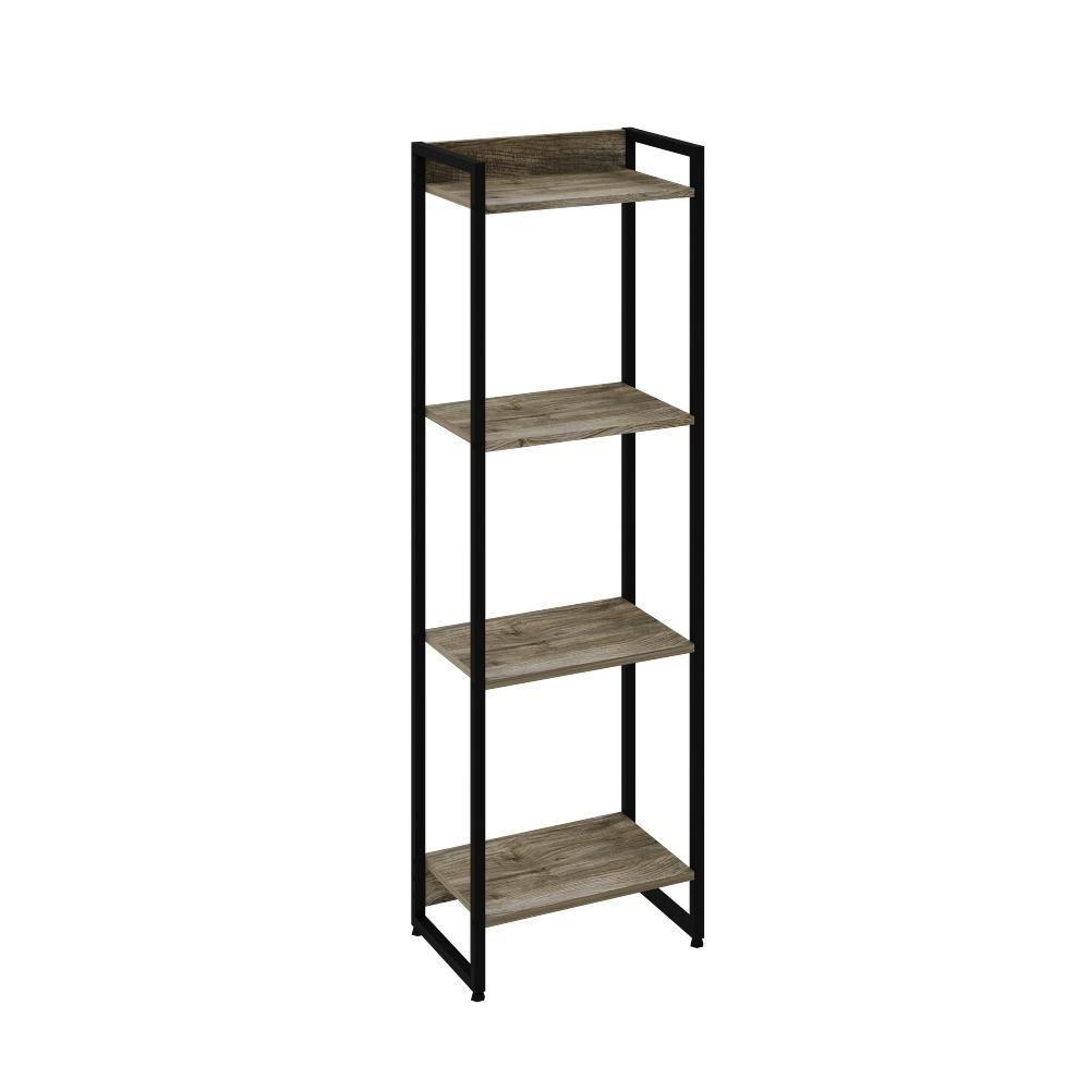 Estante Dynamica 45x30x146cm C/04 Prateleiras Carvalho / Est.preta Carvalho / Est.preta - 1