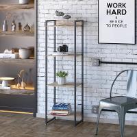 Estante Dynamica 45x30x146cm C/04 Prateleiras Carvalho / Est.preta Carvalho / Est.preta - 2