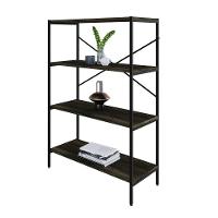 Estante C/04 Prateleiras 118x80x33cm Tub Tueh1184 Carvalho Dark - Est.preta Carvalho Dark / Est.preta - 5