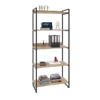 Estante Kuadra 80x40x187cm C/05 Prateleiras Carvalho / Est.preta Carvalho / Est.preta - 7