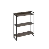 Estante Dynamica 80x30x104cm C/03 Prateleiras Carvalho Dark / Est.preta Carvalho Dark / Est.preta - 1