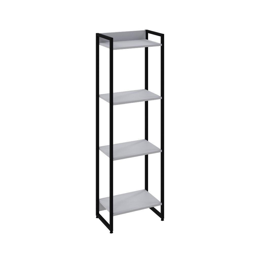 Estante Dynamica 45x30x146cm C/04 Prateleiras Branco Chess / Est.preta Branco Chess / Est.preta - 1