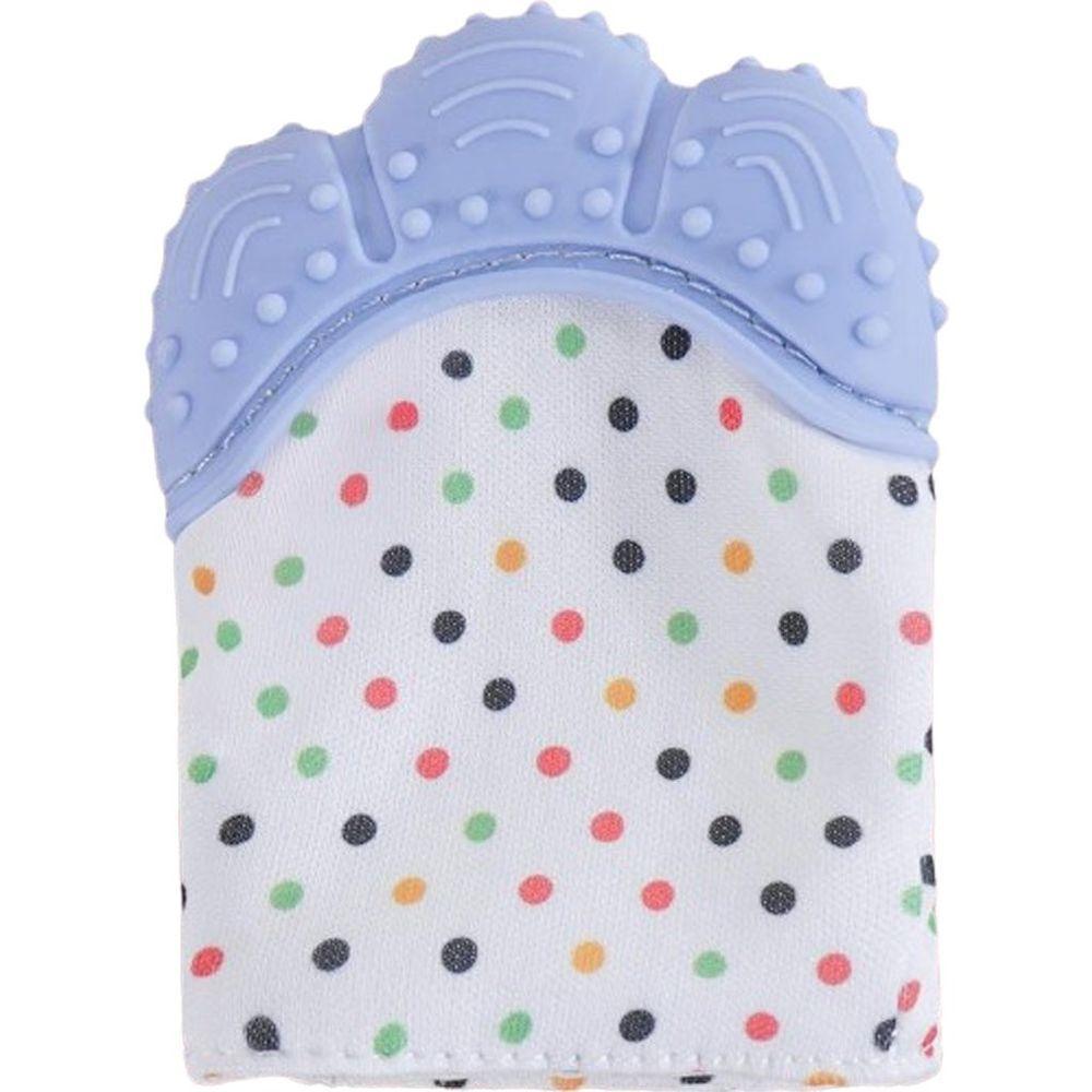 Mordedor Luvinha Para Bebê Silicone E Poliéster Azul - 1