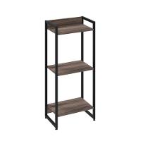 Estante Dynamica 45x30x104cm C/03 Prateleiras Nogal / Est.preta Nogal / Est.preta - 1