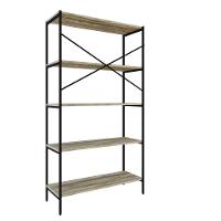 Estante C/05 Prateleiras 152x80x33cm Tub Tueh1585 Carvalho - Est.preta Carvalho / Est.preta - 6