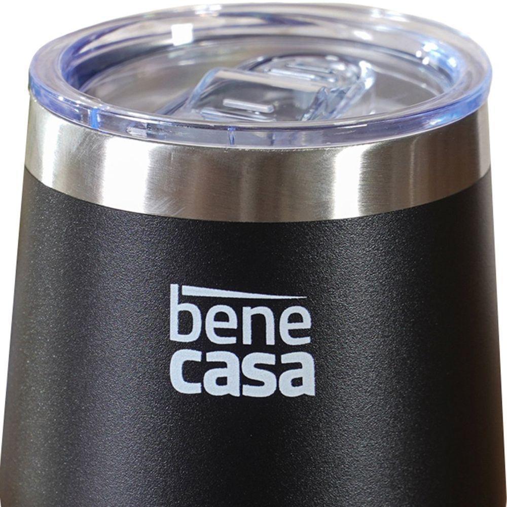 Copo Térmico Para Bebidas Com Tampa 360ml Preto - 4