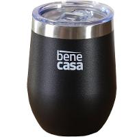 Copo Térmico Para Bebidas Com Tampa 360ml Preto - 1