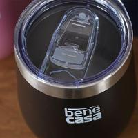 Copo Térmico Para Bebidas Com Tampa 360ml Preto - 7