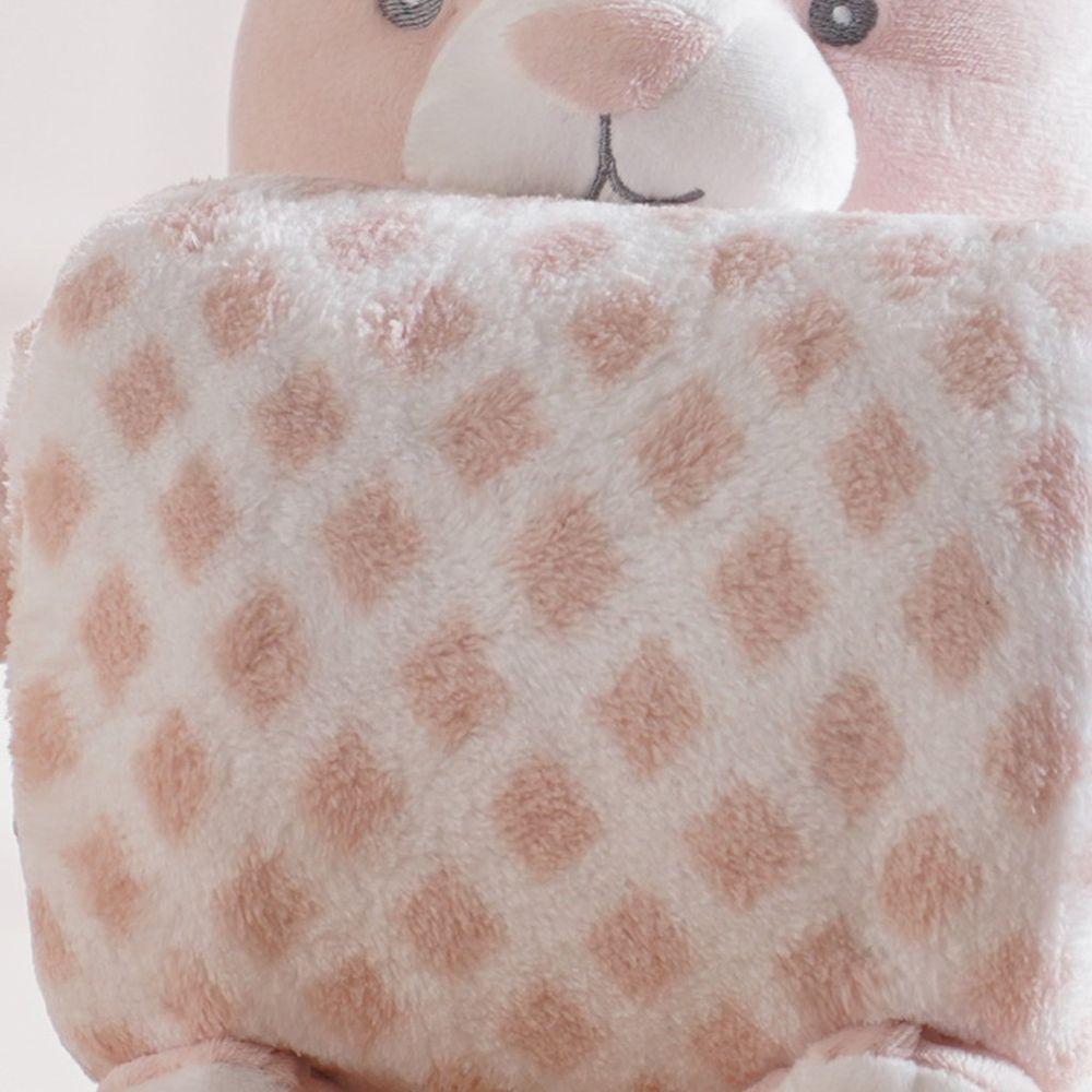 Bichinho De Pelúcia Fazenda New Com Manta Bebê 100x75cm Gatinho - 4