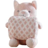 Bichinho De Pelúcia Fazenda New Com Manta Bebê 100x75cm Gatinho - 1