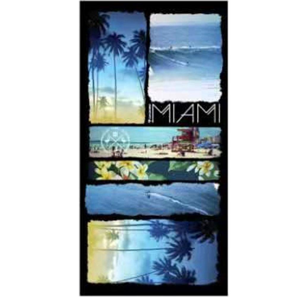 Toalha De Praia Microfibra Anti Areia New 70x140cm Miami - 1
