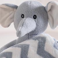 Bichinho De Pelúcia Floresta New Com Manta Bebê 100x75cm Elefante - 2
