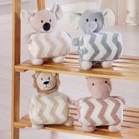 Bichinho De Pelúcia Floresta New Com Manta Bebê 100x75cm Elefante