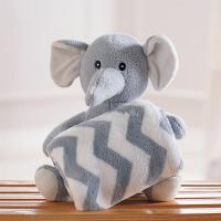 Bichinho De Pelúcia Floresta New Com Manta Bebê 100x75cm Elefante - 5