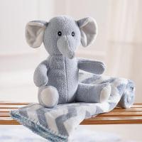 Bichinho De Pelúcia Floresta New Com Manta Bebê 100x75cm Elefante - 7