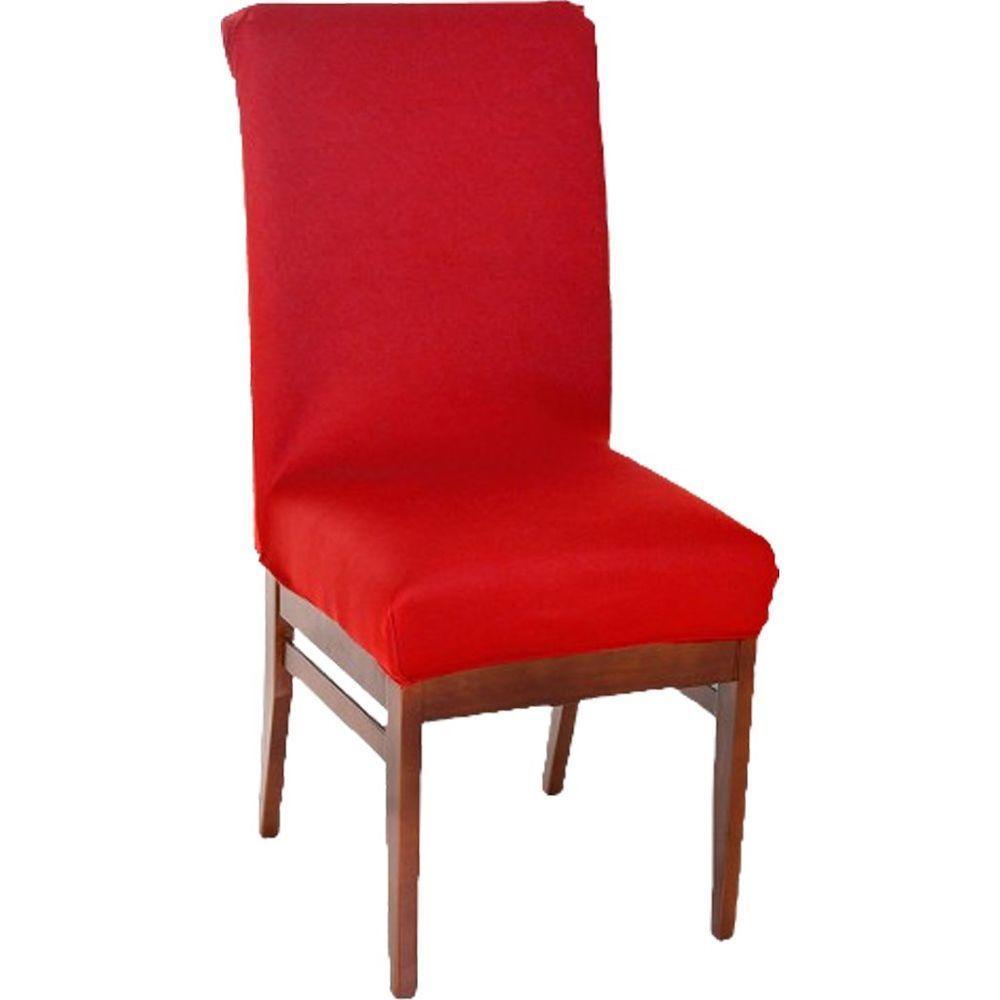 Kit 4 Capa De Cadeira Malha Gel Ajustável Vermelho - 1