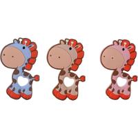 Mordedor Girafa Funny Para Bebê De Silicone 7,03x6,55x0,83cm Azul - 3