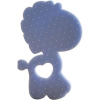 Mordedor Girafa Funny Para Bebê De Silicone 7,03x6,55x0,83cm Azul - 6