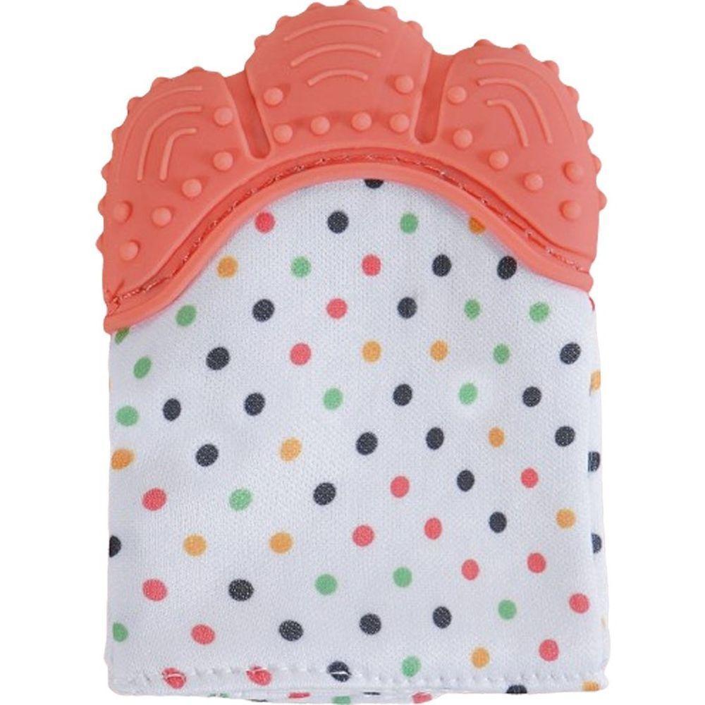 Mordedor Luvinha Para Bebê Silicone E Poliéster Laranja - 1