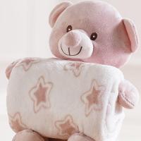 Bichinho De Pelúcia Carinhoso New Com Manta Bebê 100x75cm Ursinho - 2