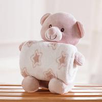 Bichinho De Pelúcia Carinhoso New Com Manta Bebê 100x75cm Ursinho - 5