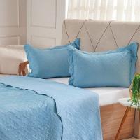 Kit Cobre Leito Casal Ultra Lisse Lisa New 210x230cm Azul Estonado - 2