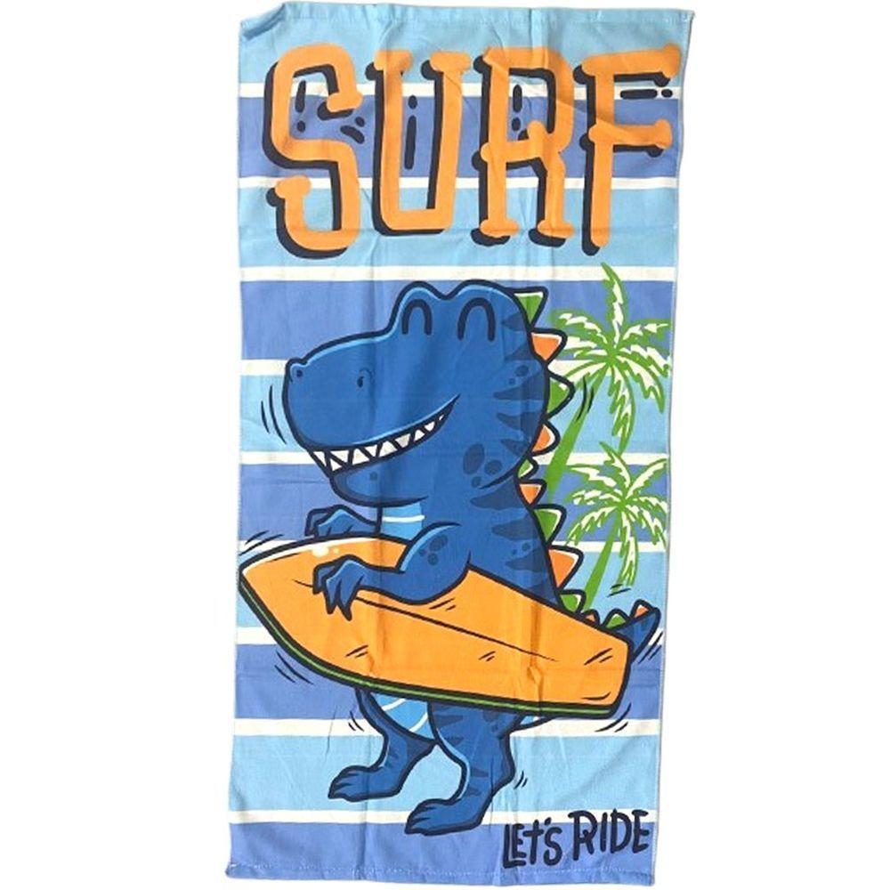 Toalha De Praia Infantil Summer Microfibra Anti Areia 60x110cm Dino Surf - 1