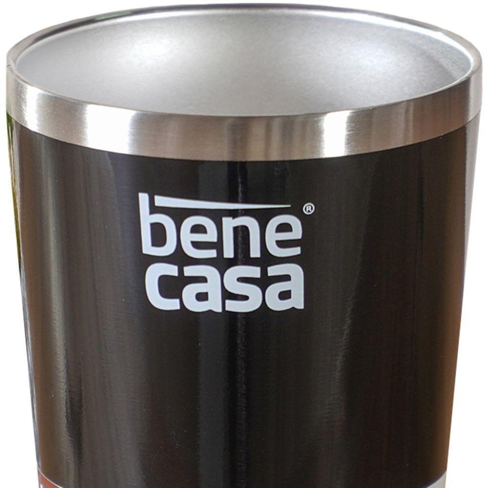 Copo Térmico Para Bebidas Sem Tampa 400ml Preto - 3