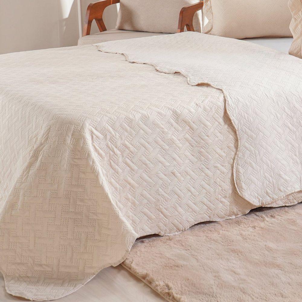Kit Cobre Leito Casal Ultra Lisse Lisa New 210x230cm Sandshell - 4