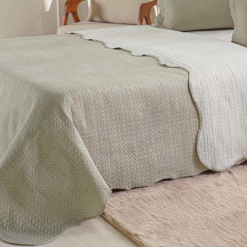 Kit Cobre Leito Casal Ultra Lisse Lisa New 210x230cm Olive - 3