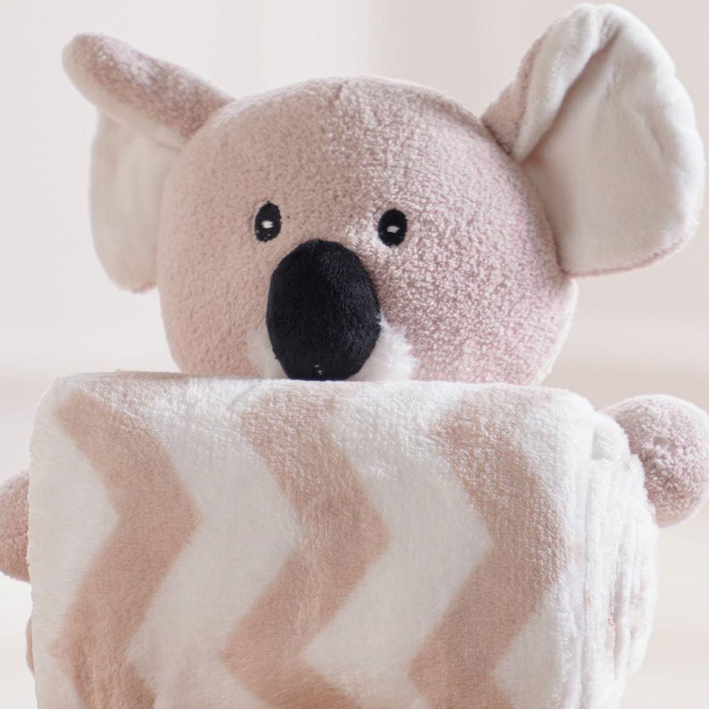 Bichinho De Pelúcia Floresta New Com Manta Bebê 100x75cm Coala - 3