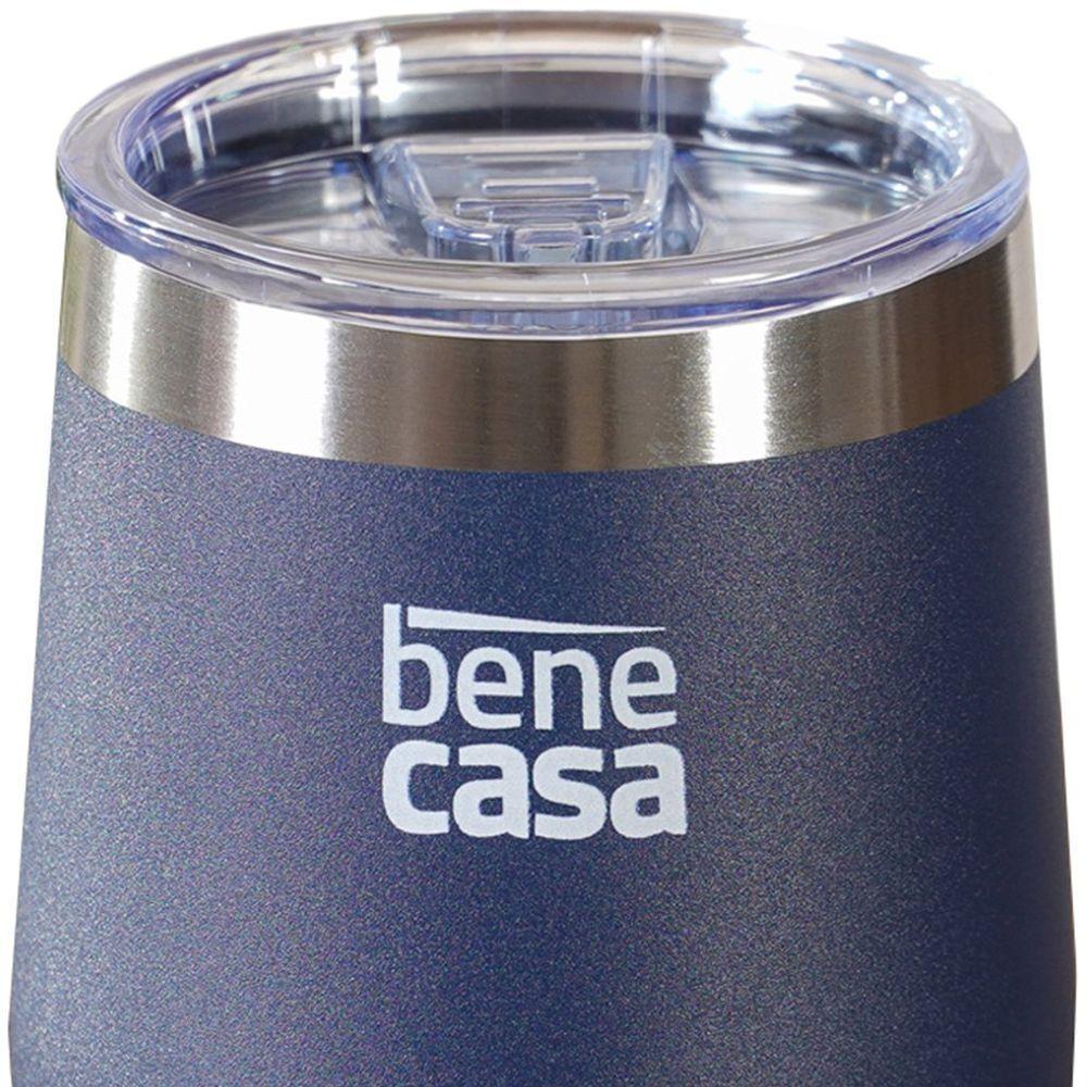 Copo Térmico Para Bebidas Com Tampa 360ml Azul - 2