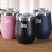 Copo Térmico Para Bebidas Com Tampa 360ml Azul - 6