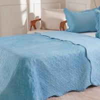 Kit Cobre Leito King Ultra Lisse Lisa New 250x270cm Azul Estonado - 2