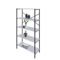 Estante C/05 Prateleiras 152x80x33cm Tub Tueh1585 Branco Chess - Est.preta Branco Chess / Est.preta - 2