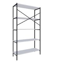 Estante C/05 Prateleiras 152x80x33cm Tub Tueh1585 Branco Chess - Est.preta Branco Chess / Est.preta - 3