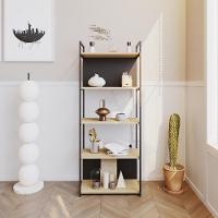 Estante C/05 Prateleiras 152x60x33cm C/fundo Yon Vermont Oak/est.preta Vermont Oak/est.preta - 2