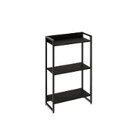 Estante Dynamica 60x30x104cm C/03 Prateleiras Preto ônix / Est.preta Preto ônix / Est.preta - 1