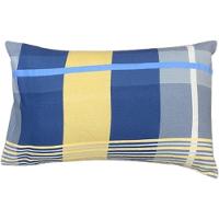 Jogo De Fronha Microfibra Estampada 47x70cm Azul Xadrez - 3